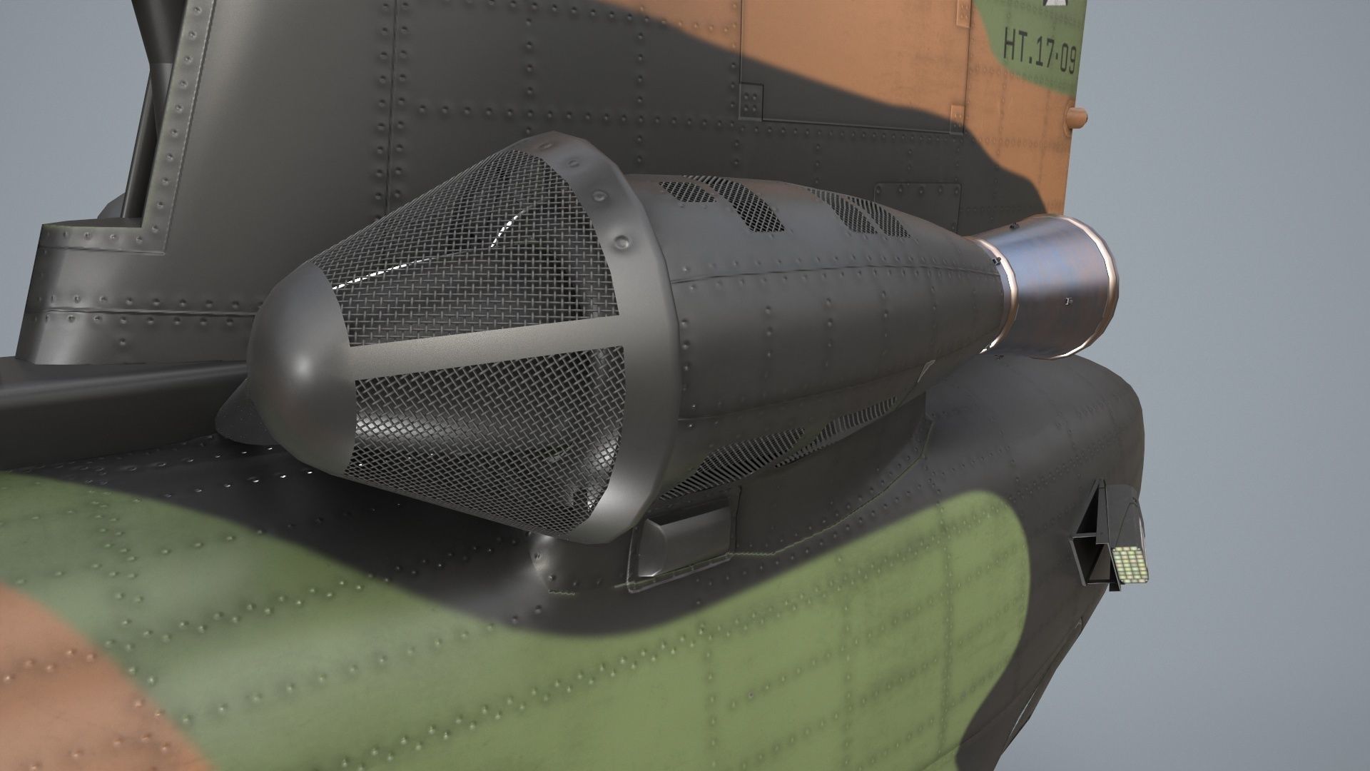  CH-47D Chinook Spanish Army Static Low-poly 3D model_9