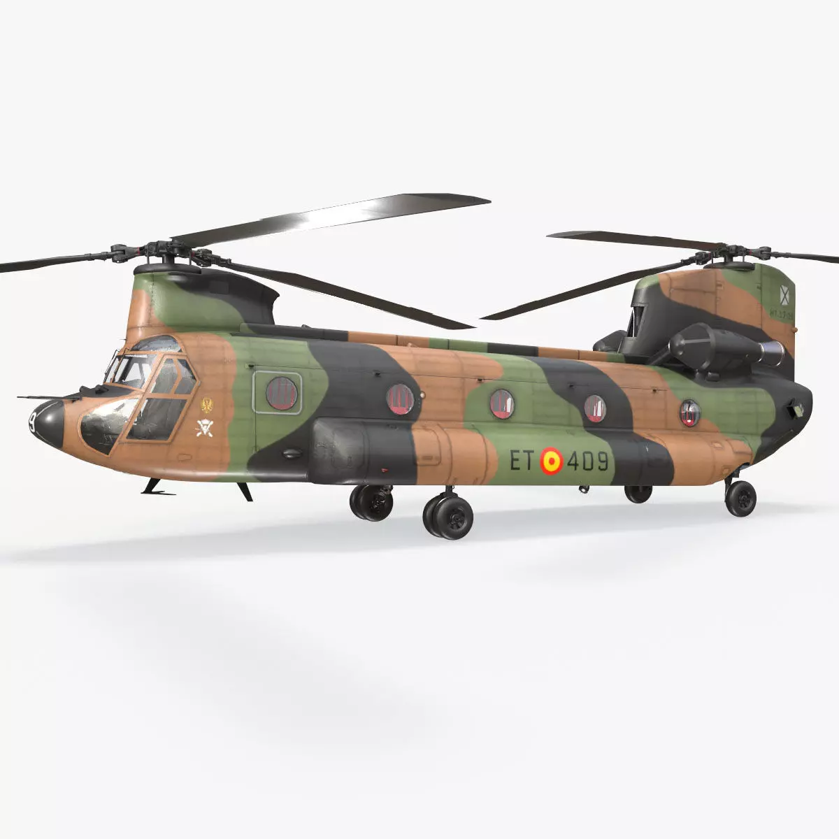  CH-47D Chinook Spanish Army Static Low-poly 3D model_0