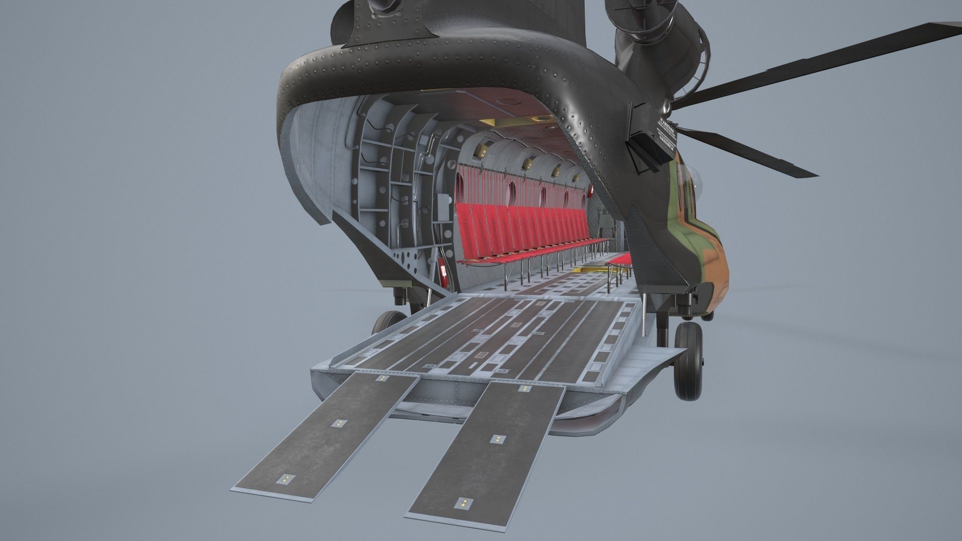  CH-47D Chinook Spanish Army Static Low-poly 3D model_16