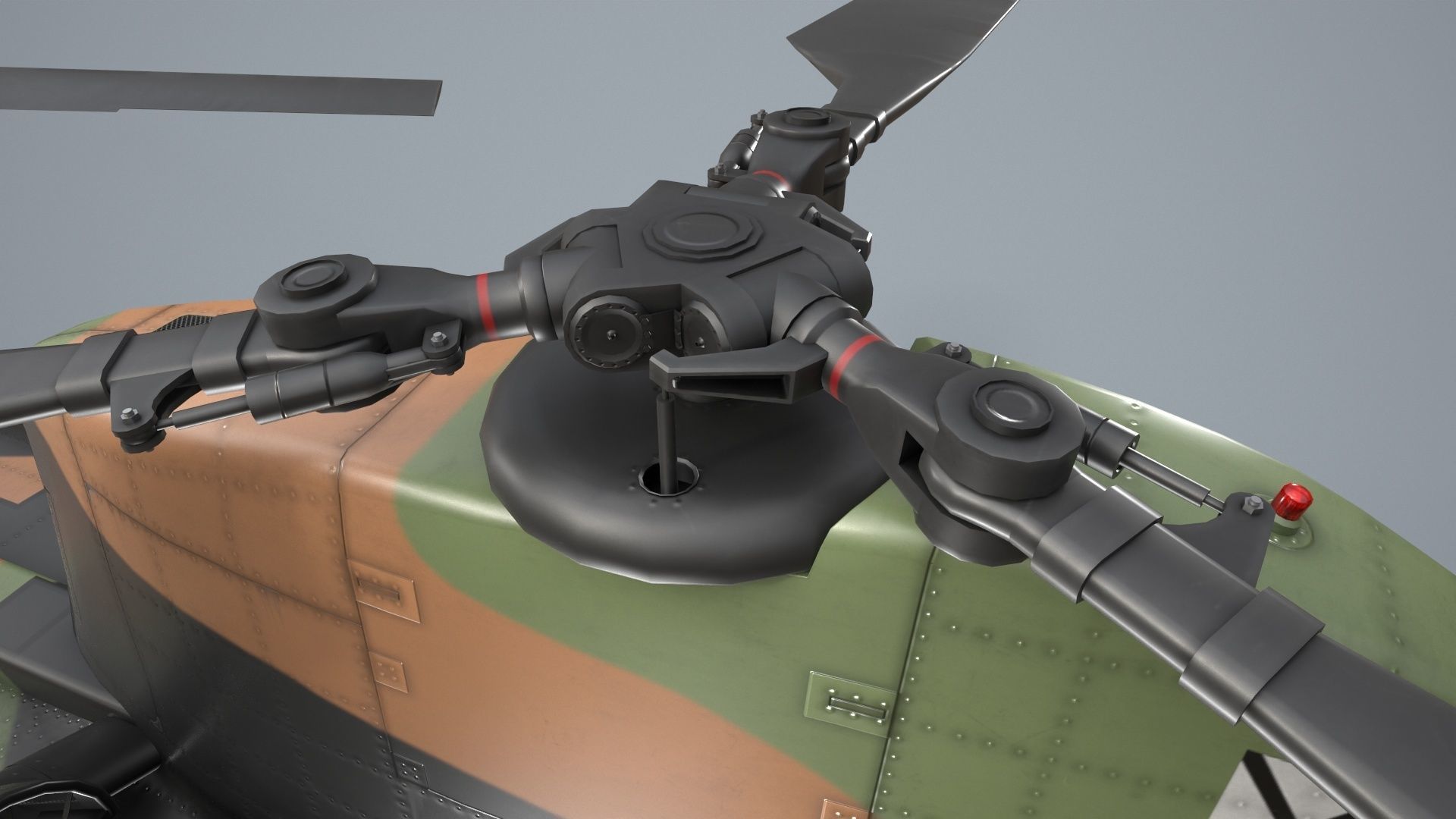  CH-47D Chinook Spanish Army Static Low-poly 3D model_10