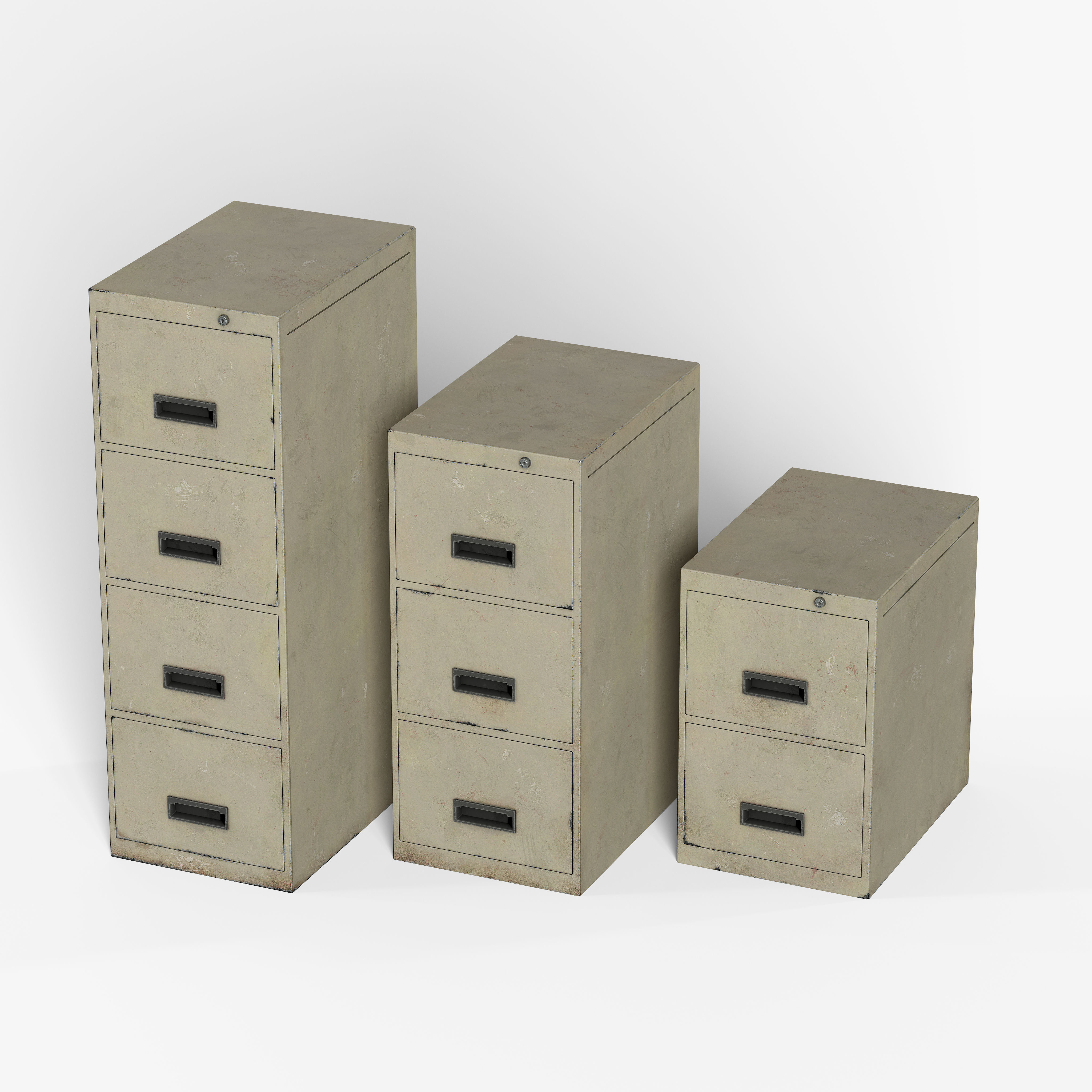 File Cabinet  Free low-poly 3D model_7