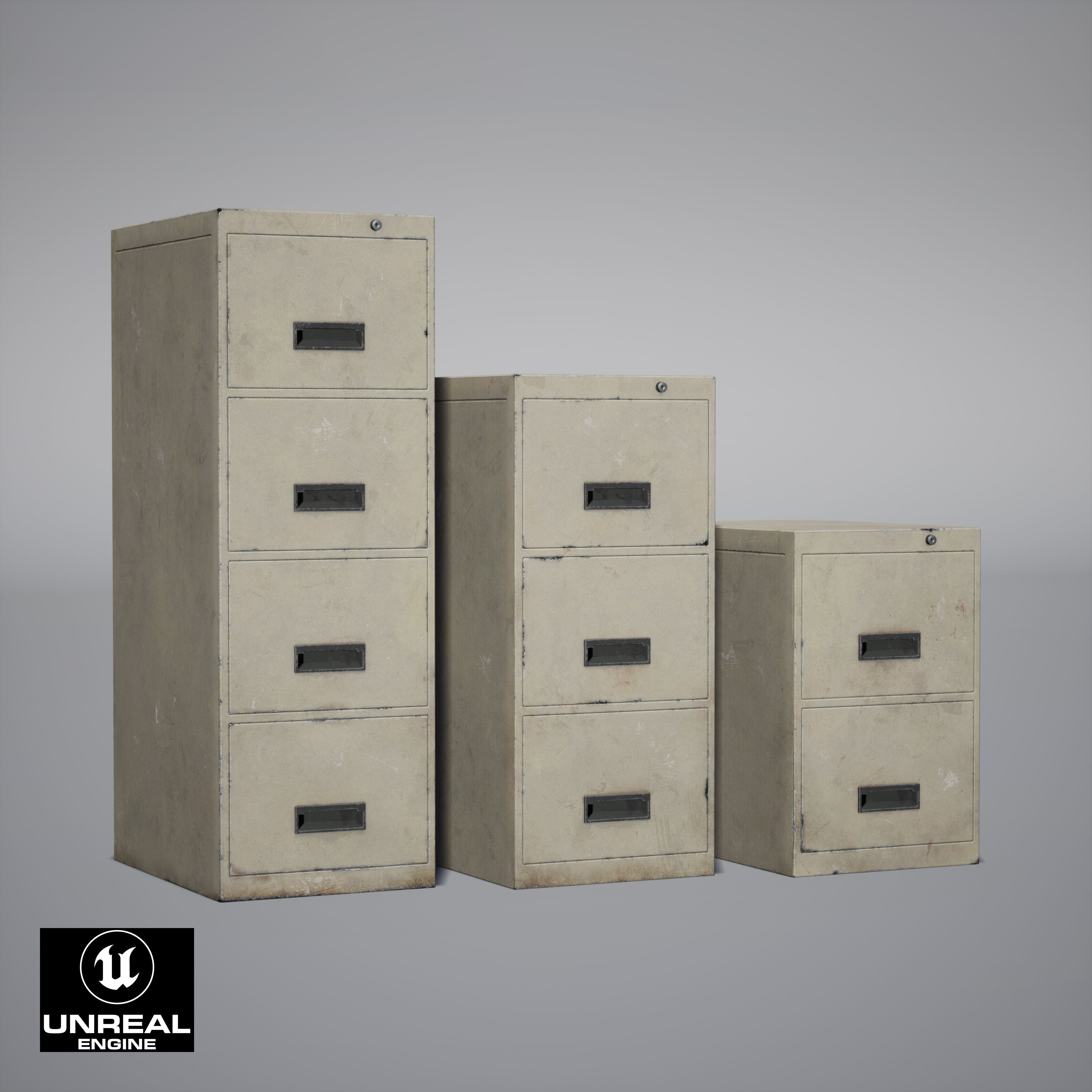File Cabinet  Free low-poly 3D model_11