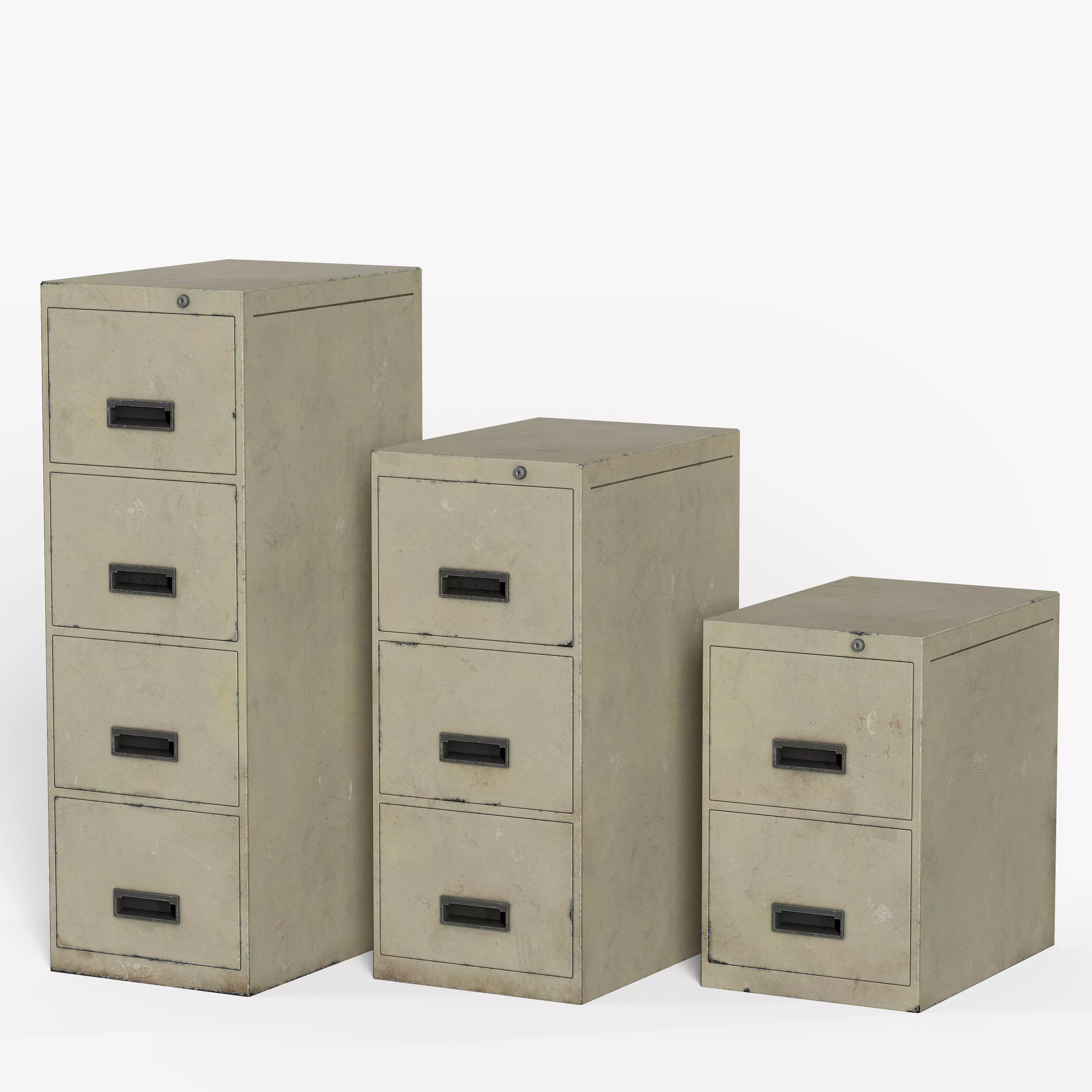 File Cabinet  Free low-poly 3D model_0