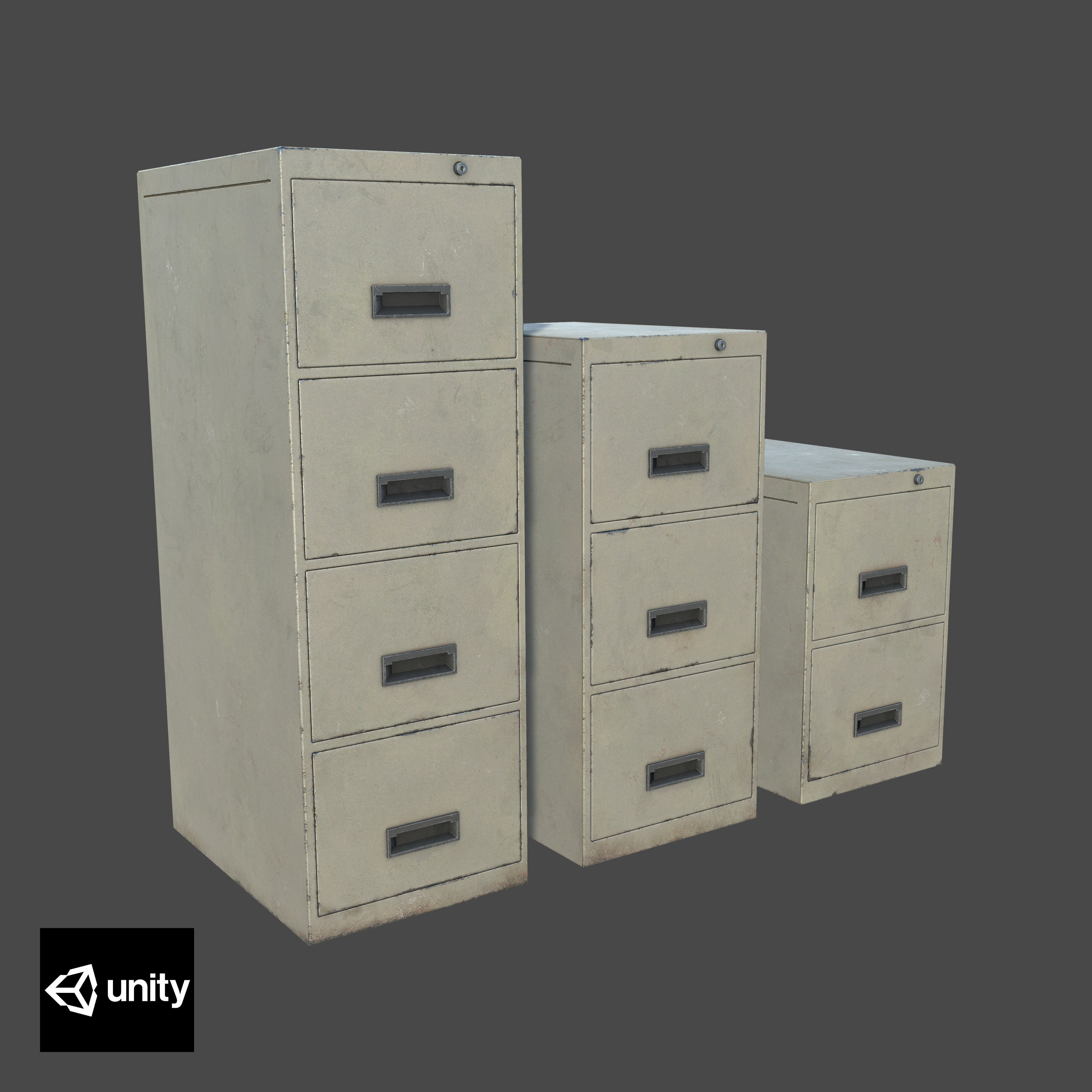 File Cabinet  Free low-poly 3D model_10
