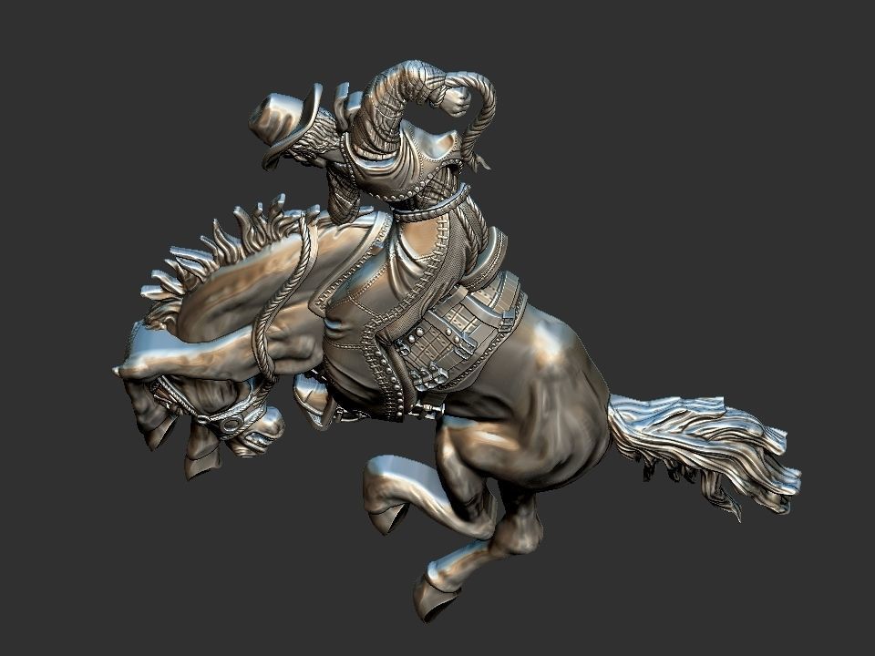 Bucking Horse - Rodeo 3D print model_9