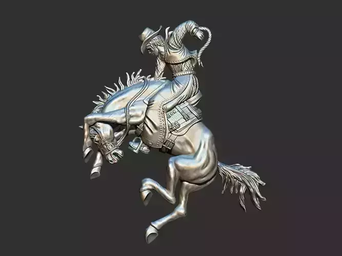 Bucking Horse - Rodeo 3D print model Bucking Horse - Rodeo 3D print model