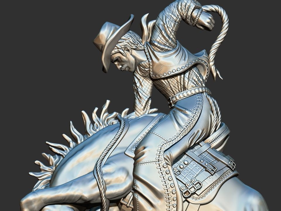 Bucking Horse - Rodeo 3D print model_8