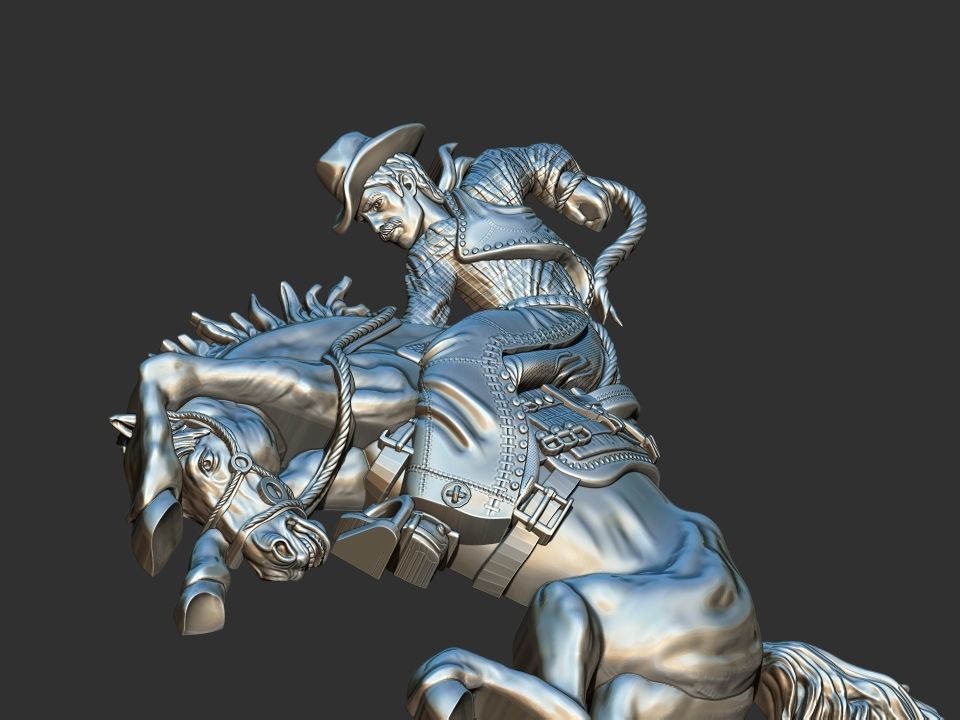 Bucking Horse - Rodeo 3D print model_5