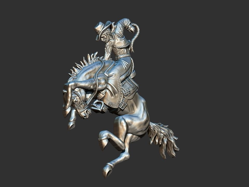 Bucking Horse - Rodeo 3D print model_1