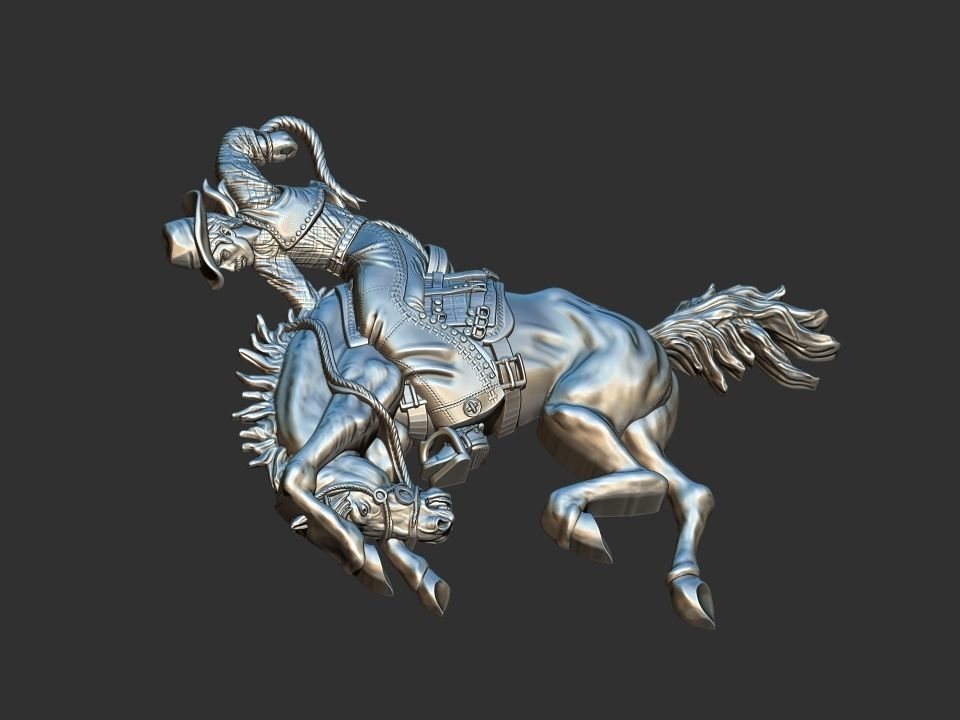 Bucking Horse - Rodeo 3D print model_12