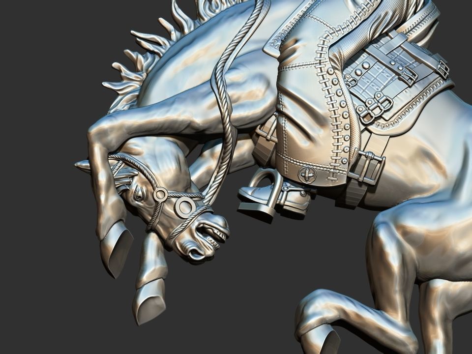 Bucking Horse - Rodeo 3D print model_7