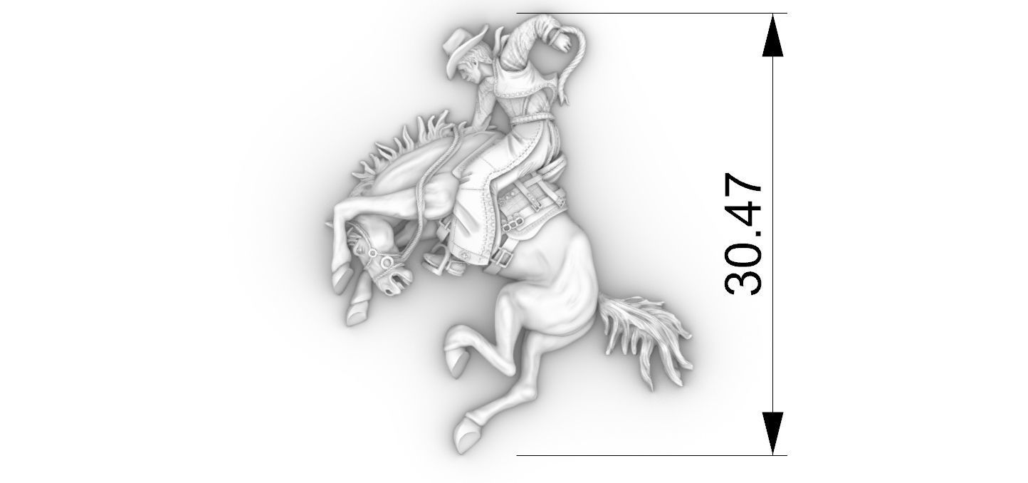 Bucking Horse - Rodeo 3D print model_4