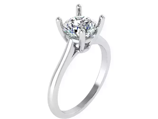 Solitaire Round Diamond Ring 1680
