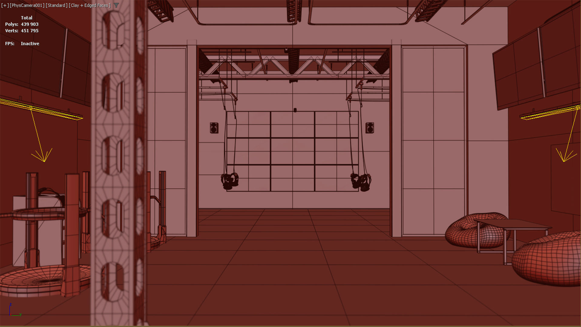 VR Park attraction interior 3ds max vray corona Scene Low-poly 3D model_15