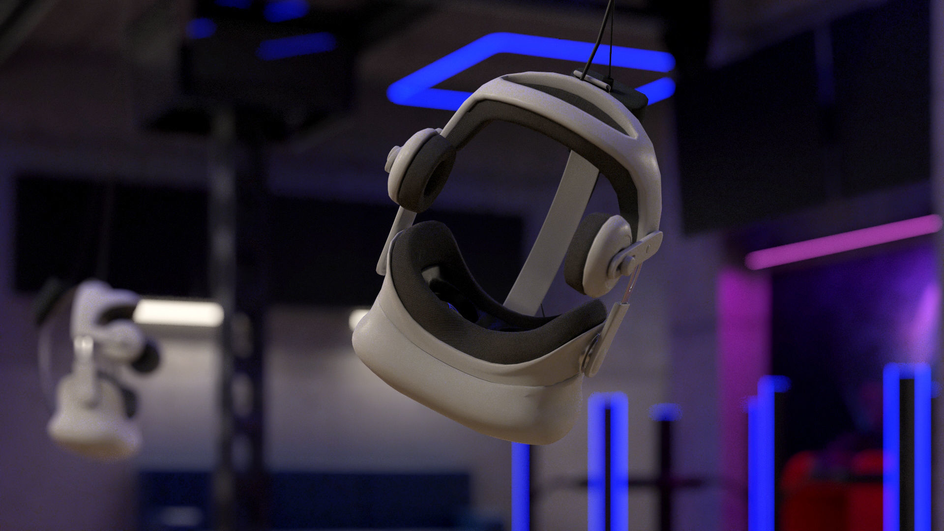 VR Park attraction interior 3ds max vray corona Scene Low-poly 3D model_3