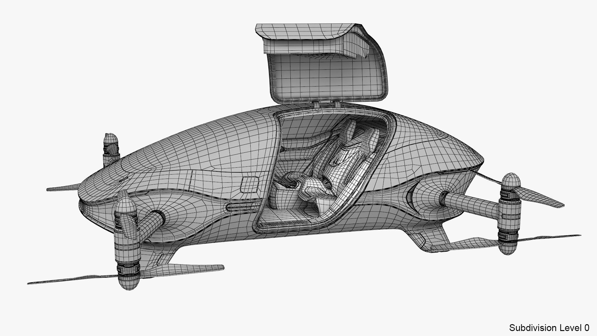 Autonomous Flying Taxi 3D model_29
