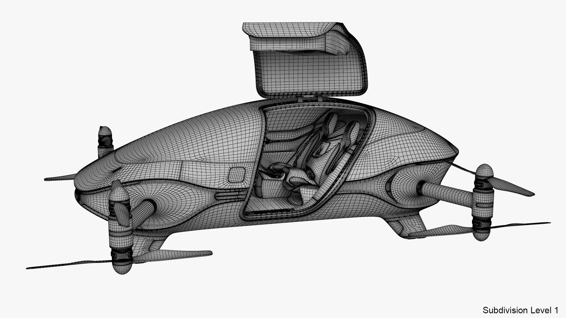 Autonomous Flying Taxi 3D model_30
