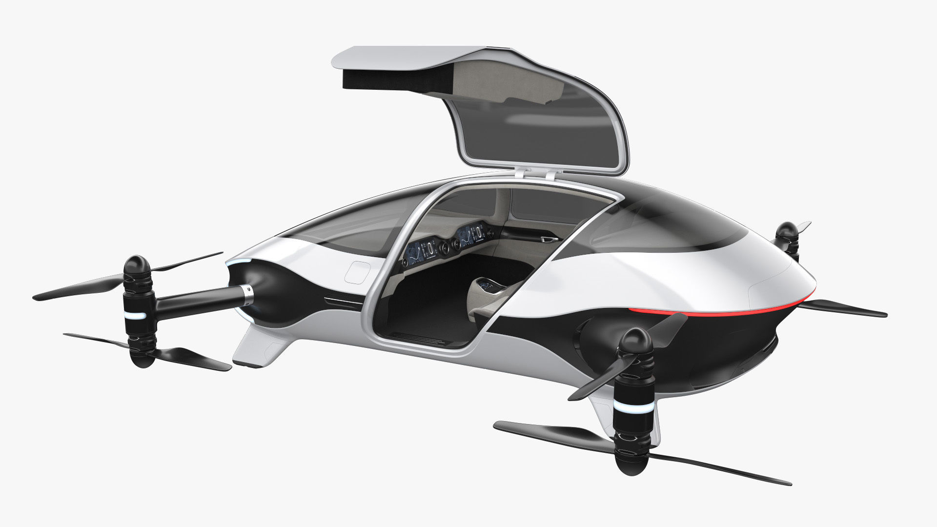Autonomous Flying Taxi 3D model_20