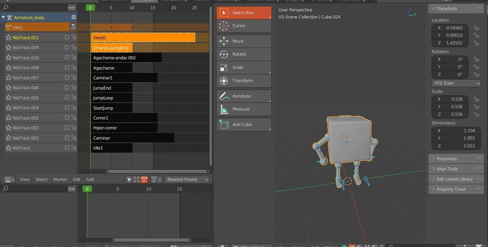 DeliverBox Character rigged Low-poly 3D model_5