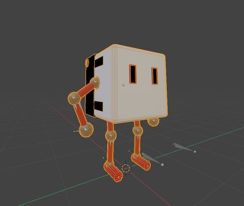 DeliverBox Character rigged Low-poly 3D model_7