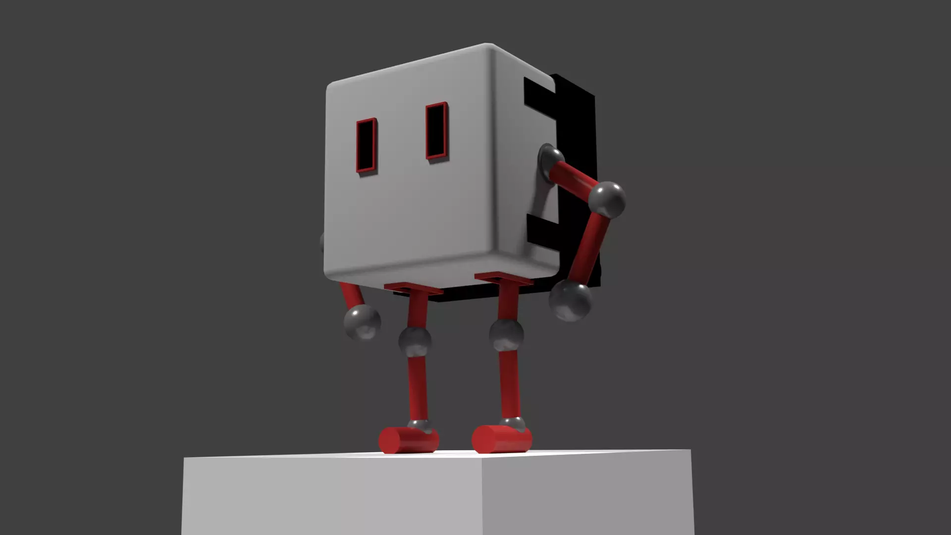 DeliverBox Character rigged Low-poly 3D model_0