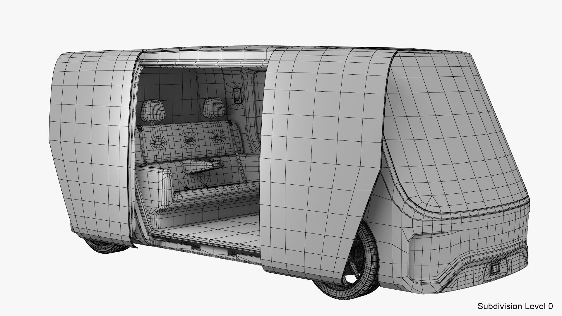 Self-Driving Shuttle Concept 2 3D model_22