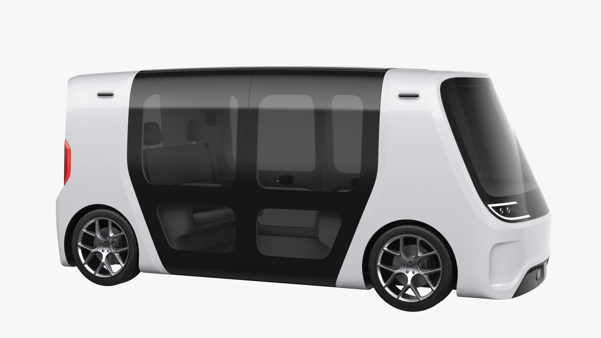 Self-Driving Shuttle Concept 2 3D model_1