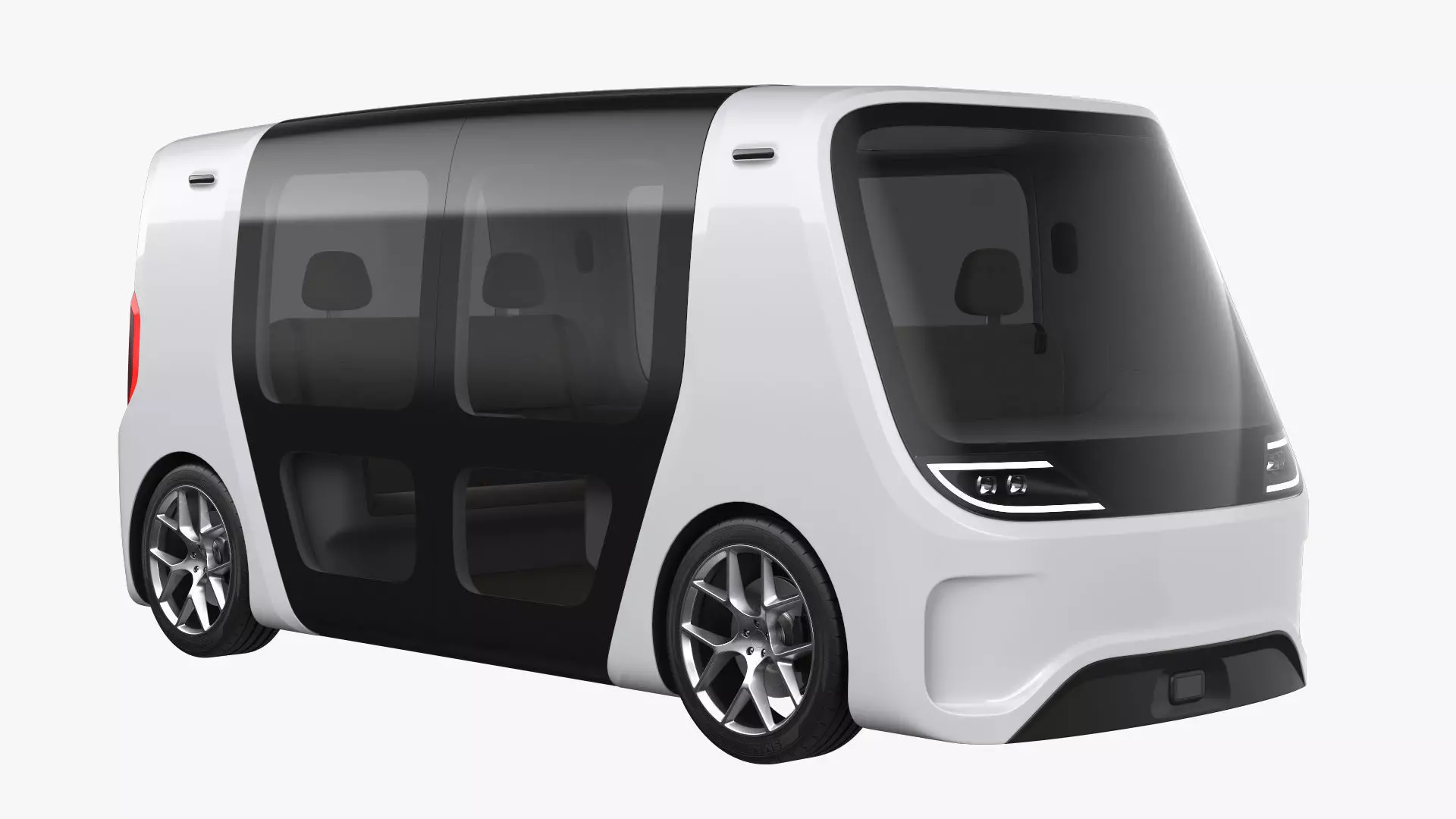 Self-Driving Shuttle Concept 2 3D model_0