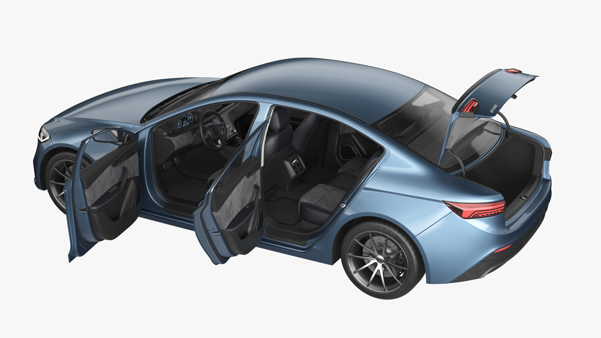 Generic Electric Car 3D model_16