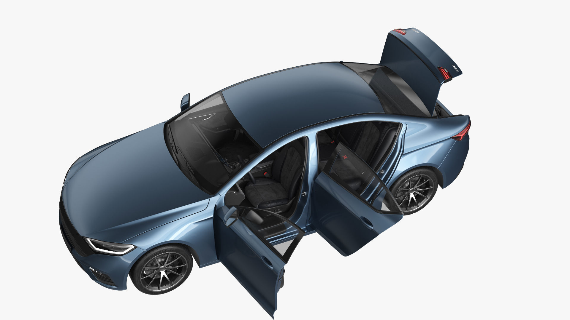 Generic Electric Car 3D model_14