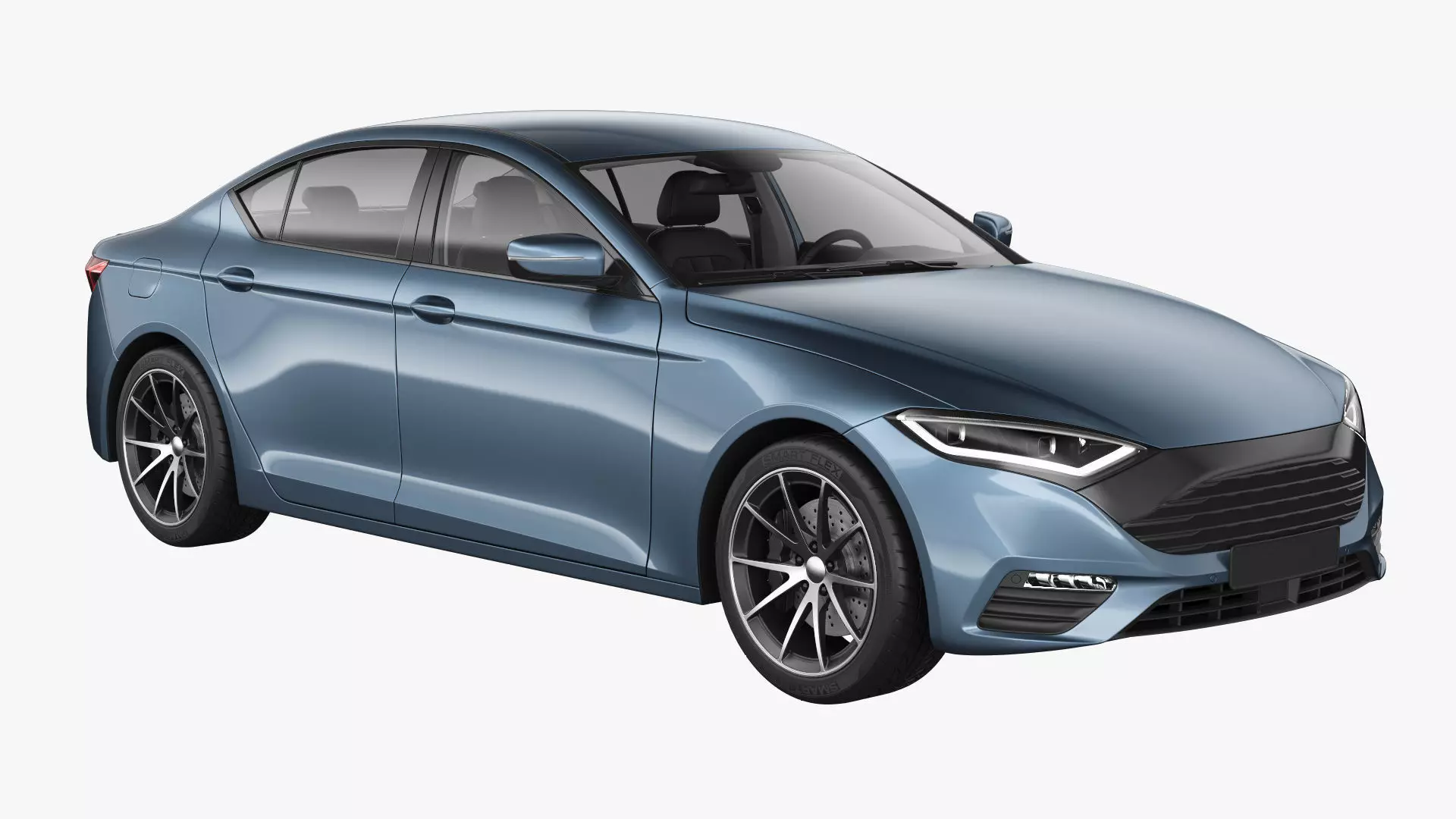 Generic Electric Car 3D model_0