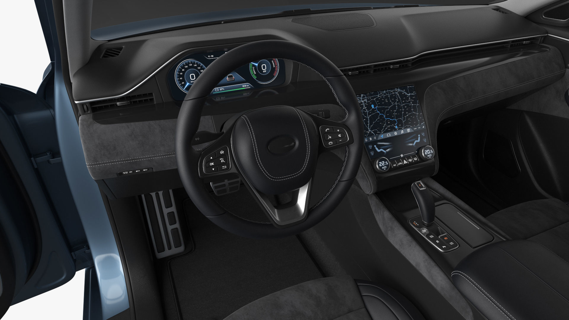 Generic Electric Car 3D model_23