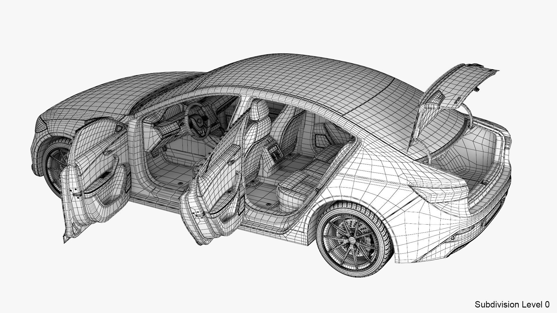 Generic Electric Car 3D model_30
