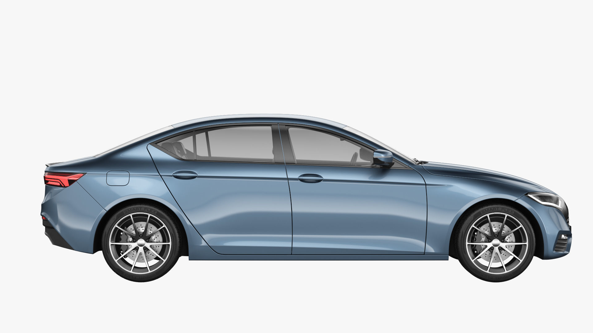 Generic Electric Car 3D model_2