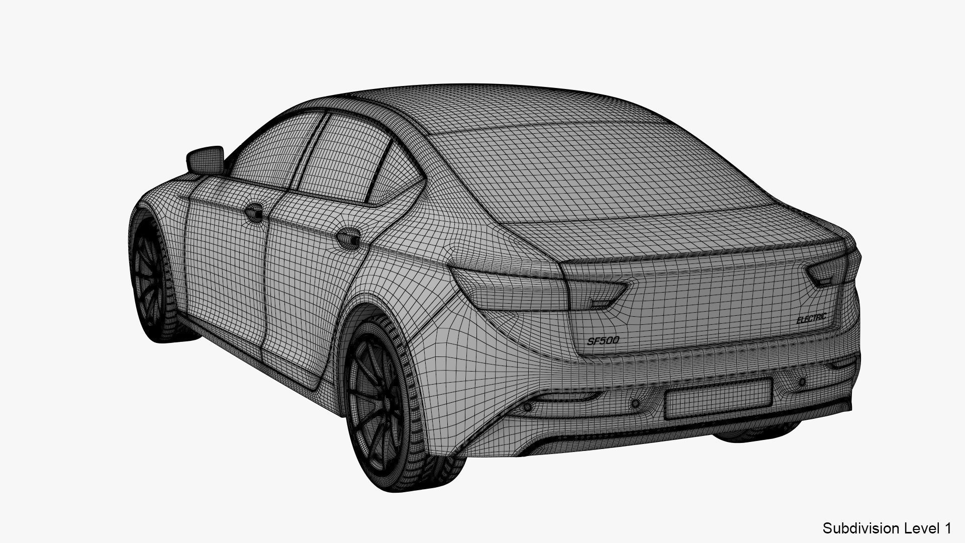 Generic Electric Car 3D model_29