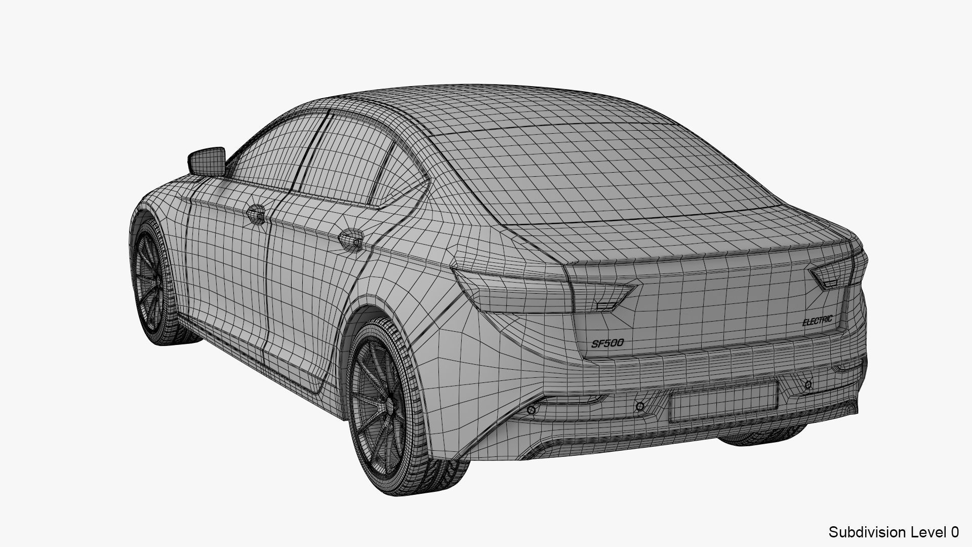 Generic Electric Car 3D model_28