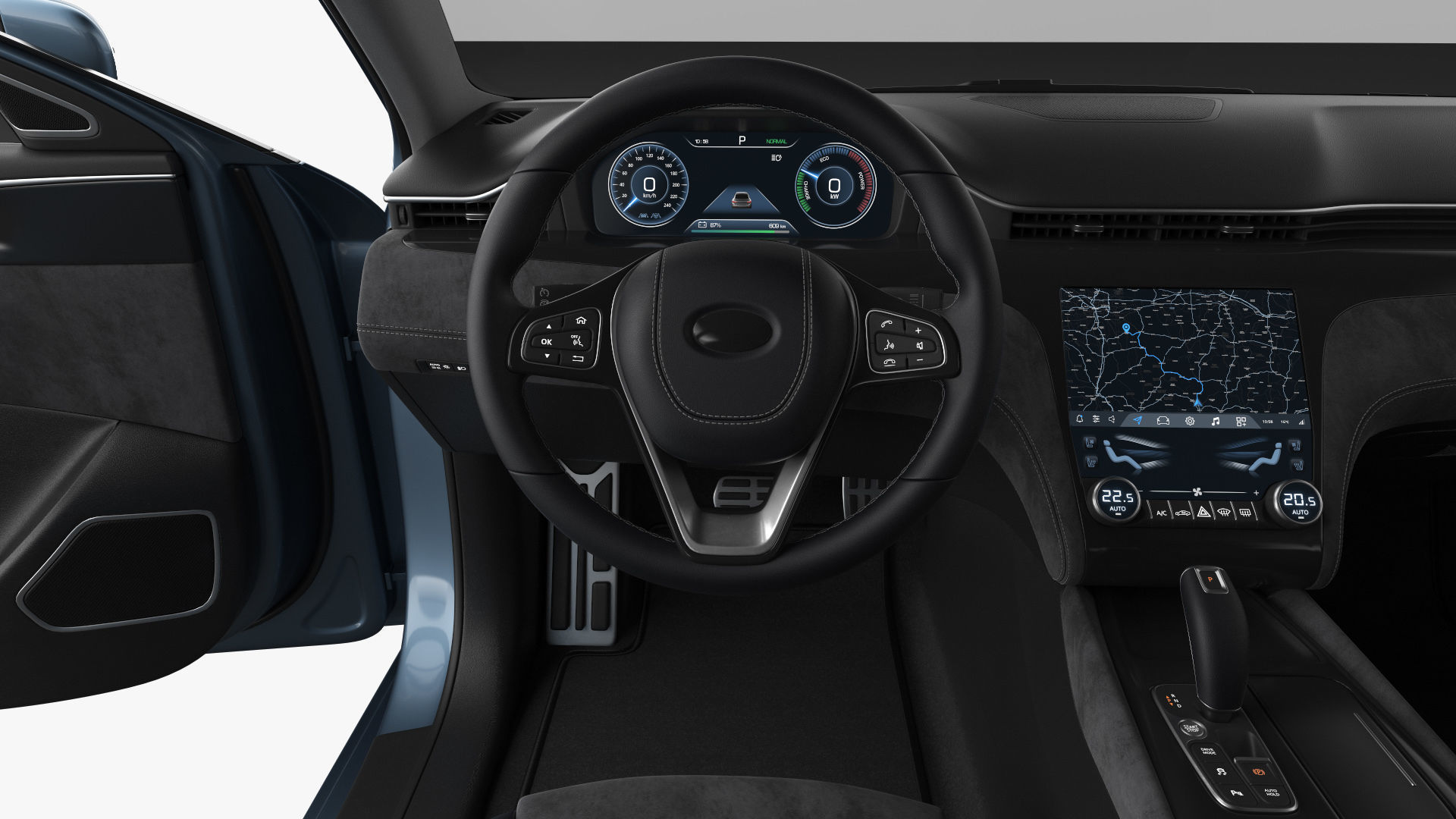 Generic Electric Car 3D model_25