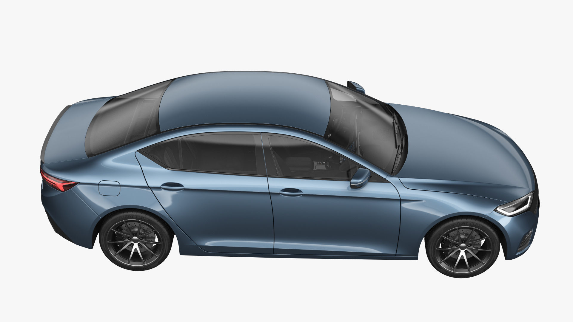 Generic Electric Car 3D model_4