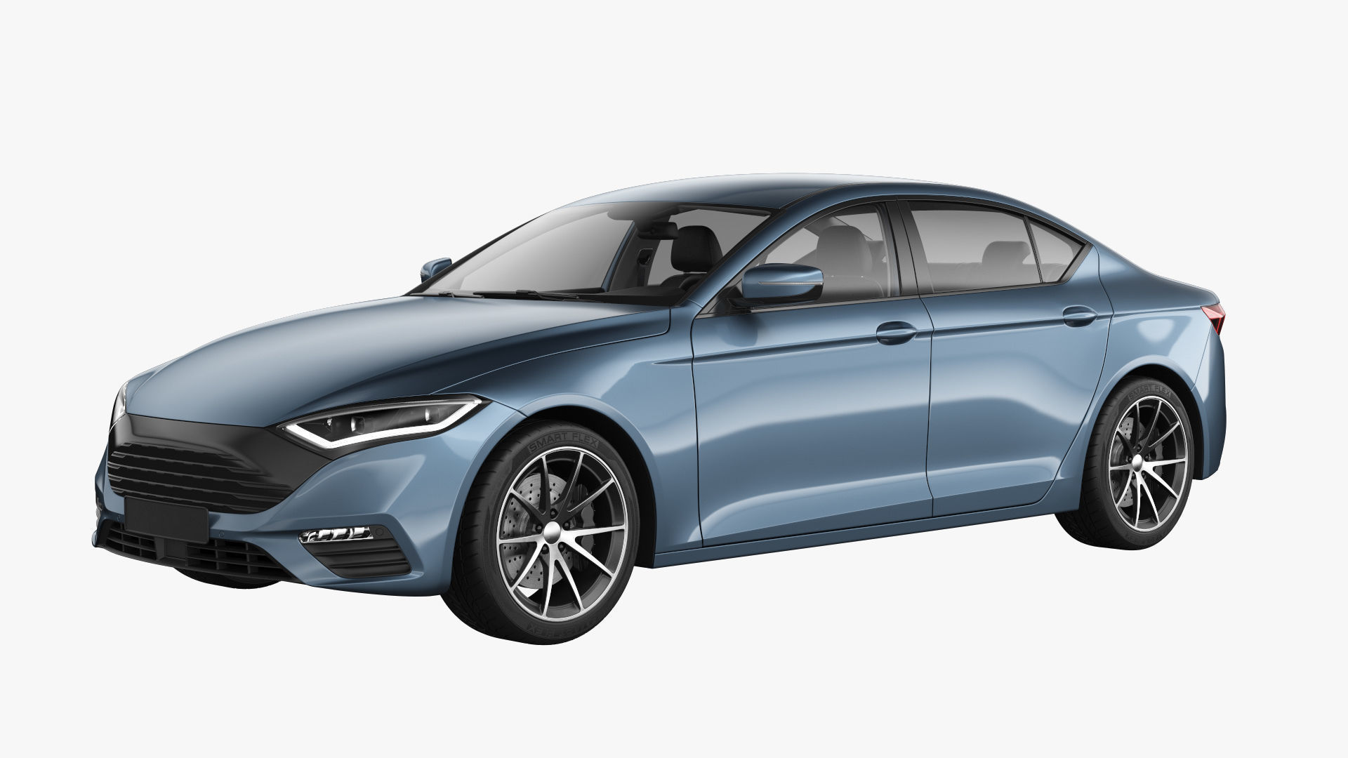 Generic Electric Car 3D model_11