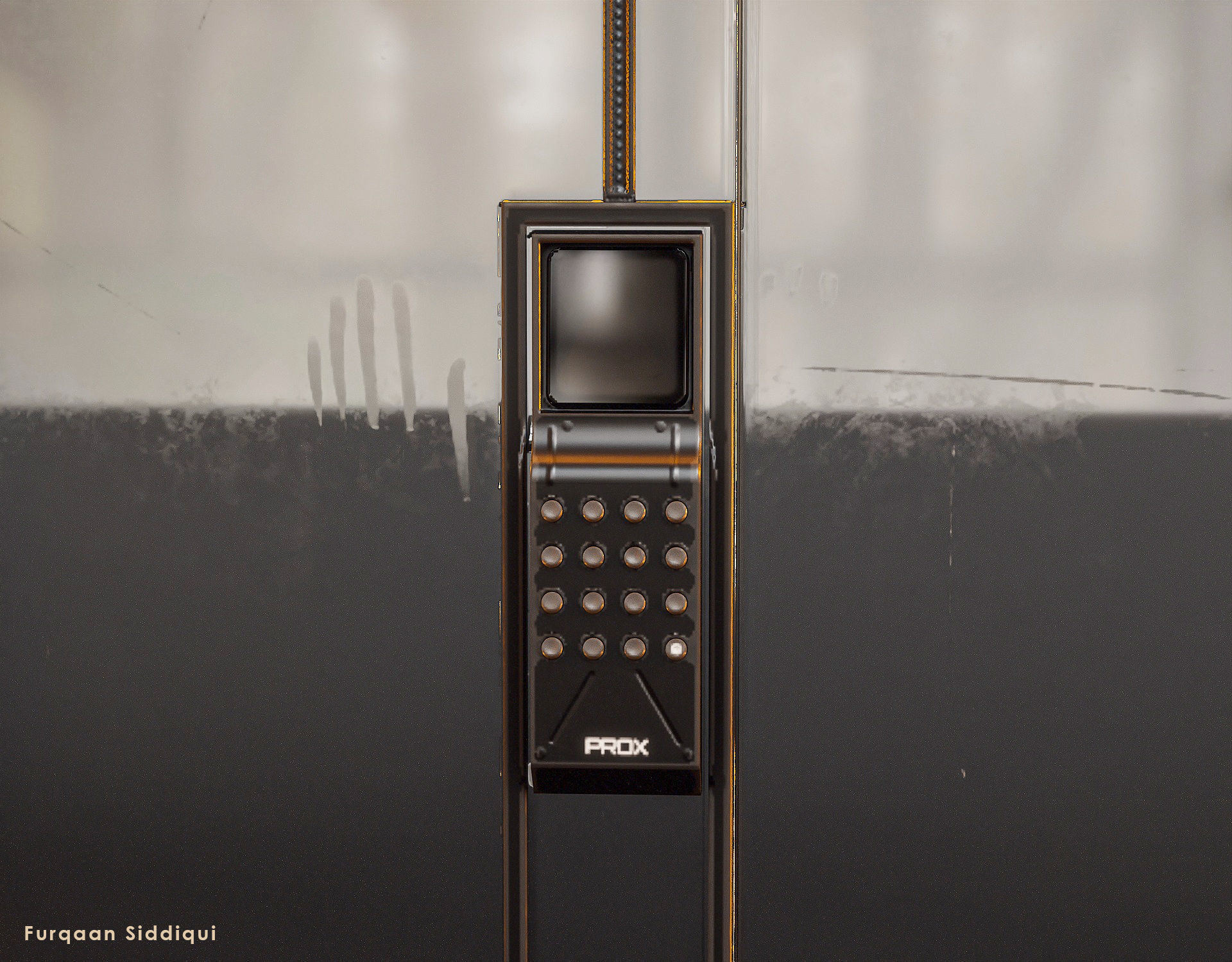 Sci-fi Door X1 PBR Low-poly 3D model_11