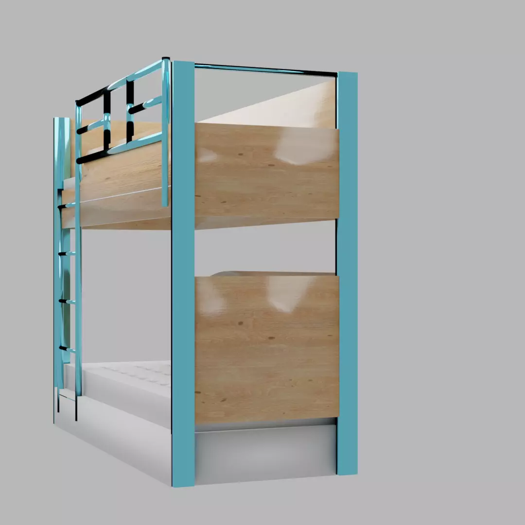 Bed furniture 3D model_0