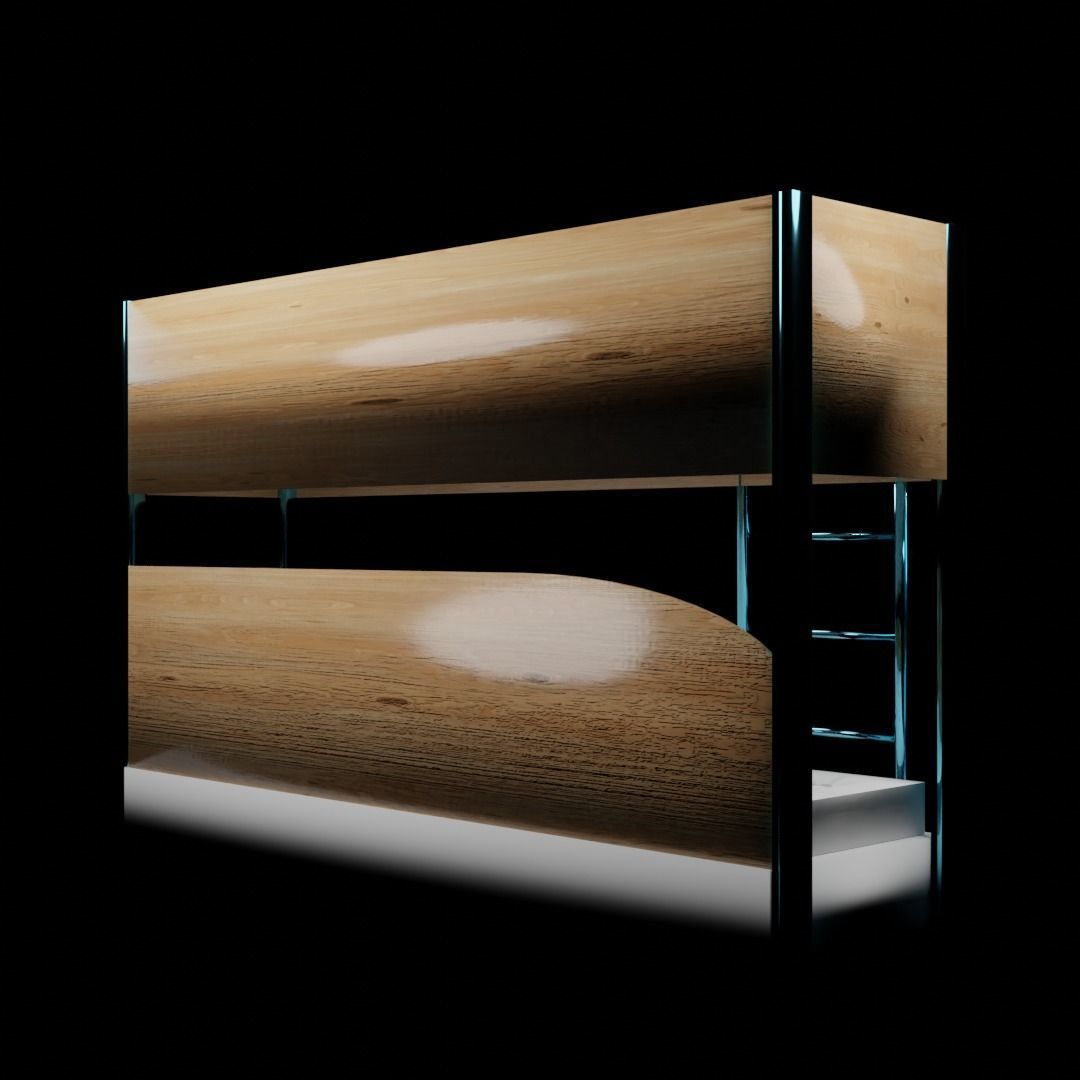 Bed furniture 3D model_2