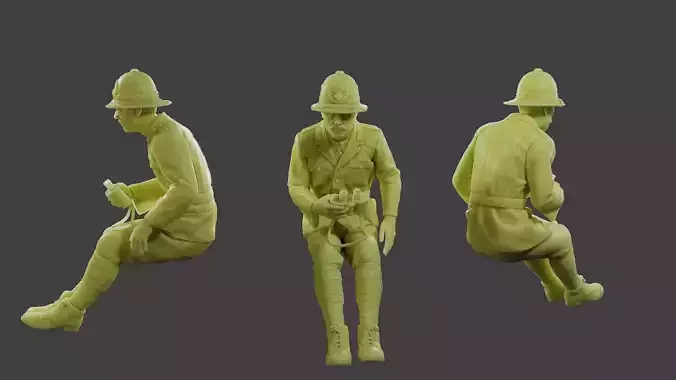 Italian officer Sit ww2 IT1 3D print model