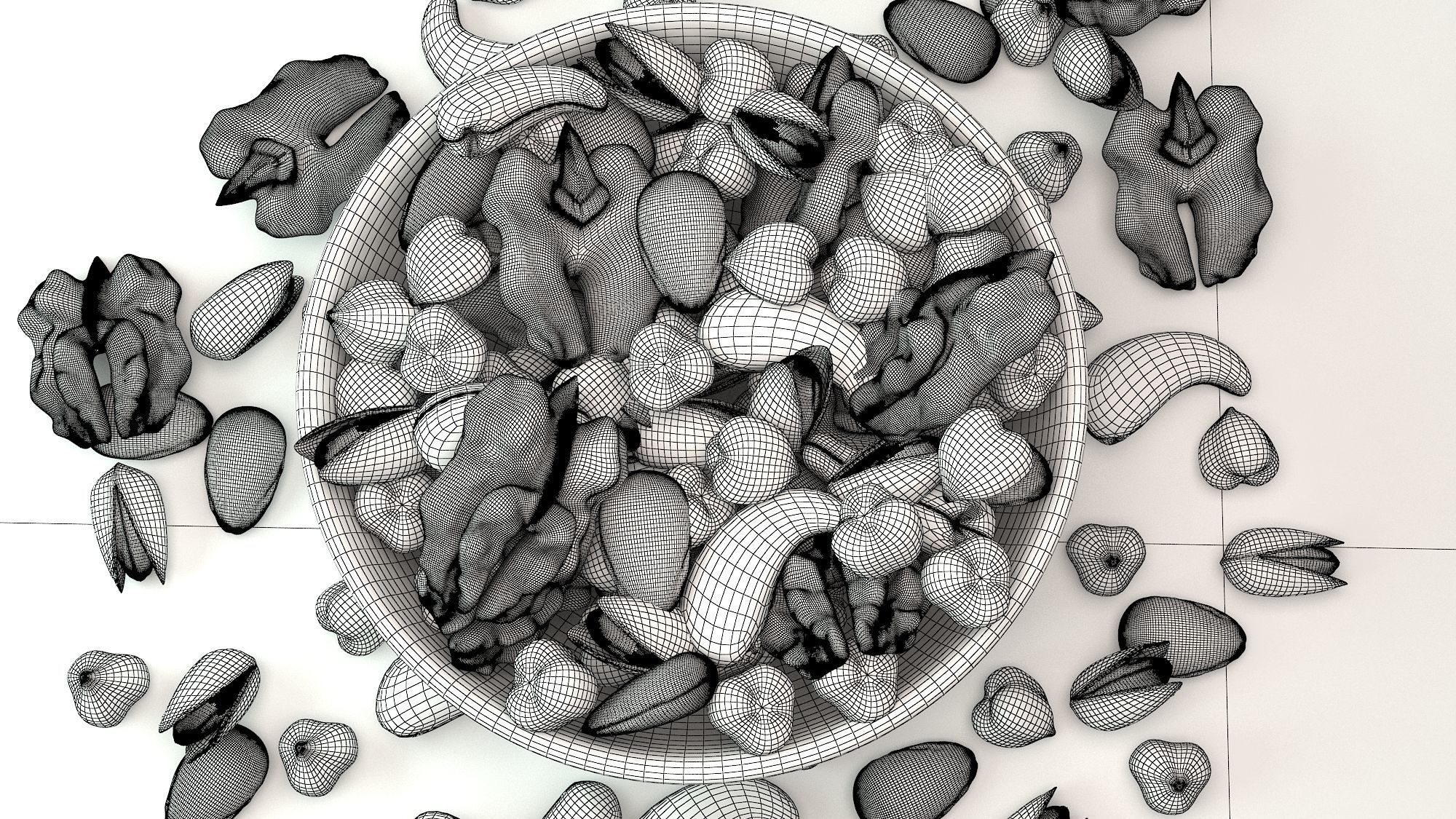 Nuts in a Bowl 3D model_9
