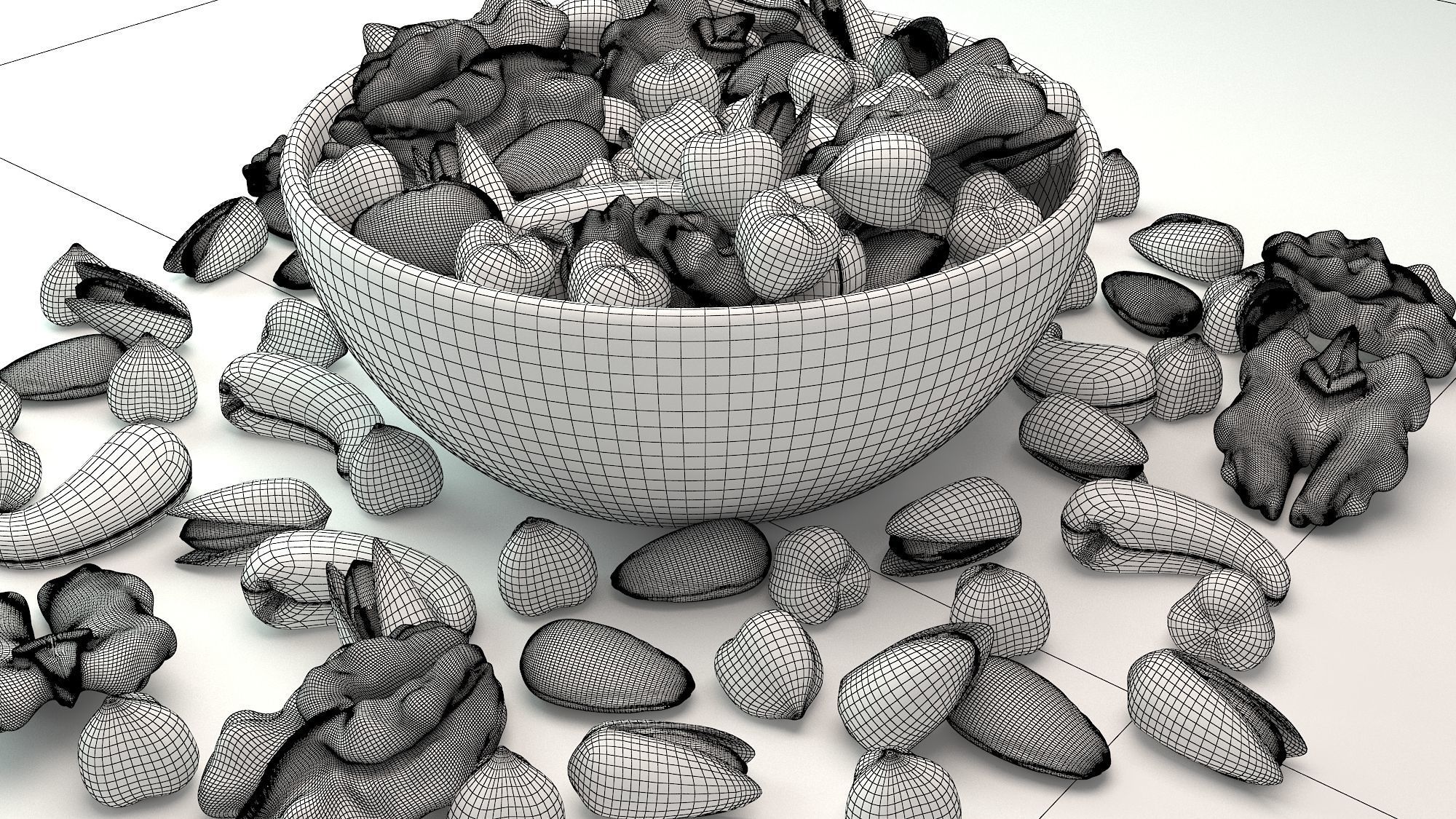 Nuts in a Bowl 3D model_6
