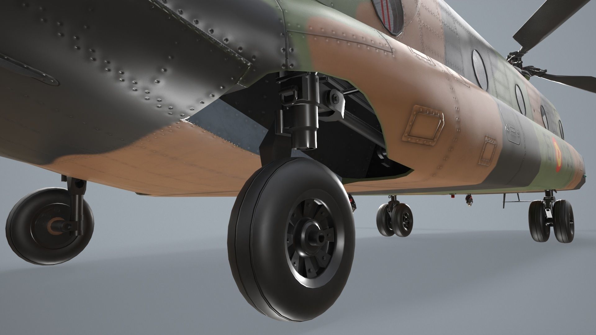 CH-47D Chinook Spanish Army Basic Animation Low-poly 3D model_12