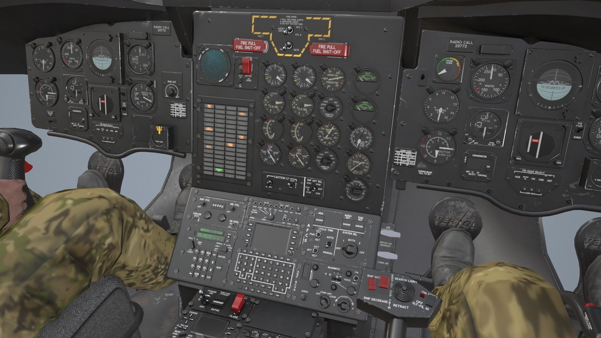 CH-47D Chinook Spanish Army Basic Animation Low-poly 3D model_19