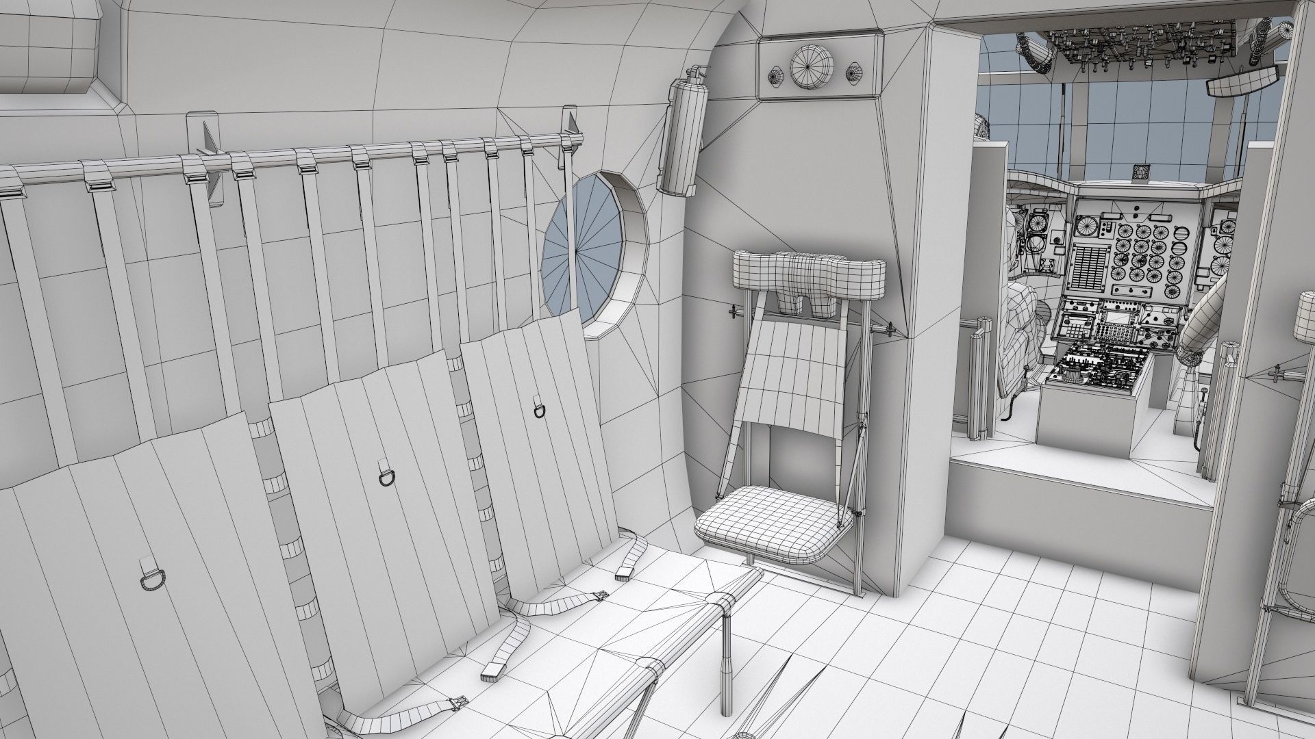 CH-47D Chinook Spanish Army Basic Animation Low-poly 3D model_34