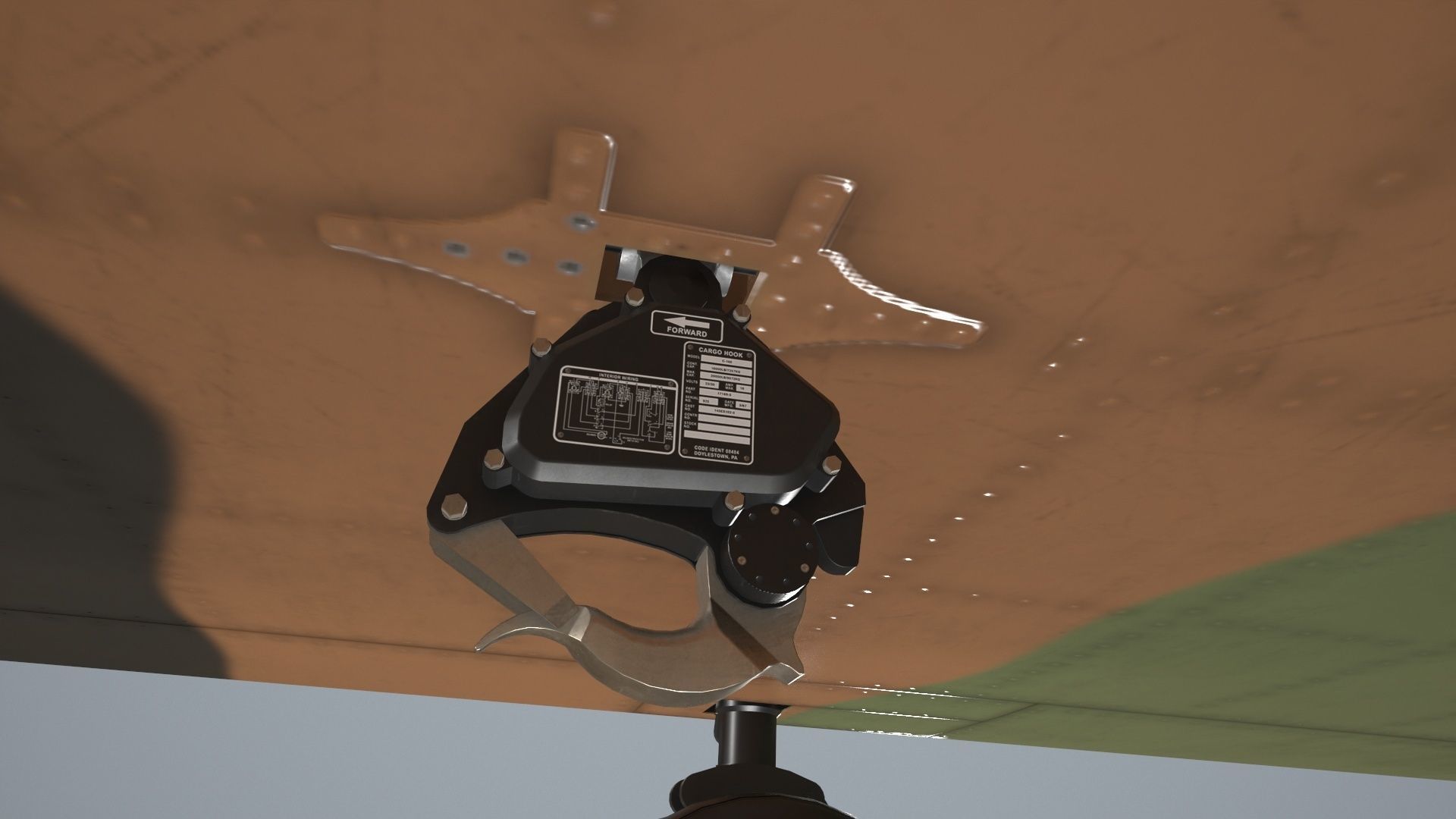 CH-47D Chinook Spanish Army Basic Animation Low-poly 3D model_14