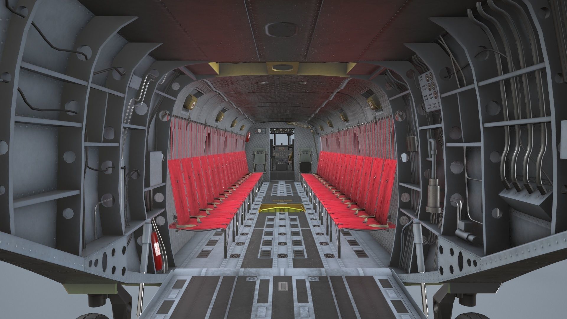 CH-47D Chinook Spanish Army Basic Animation Low-poly 3D model_16